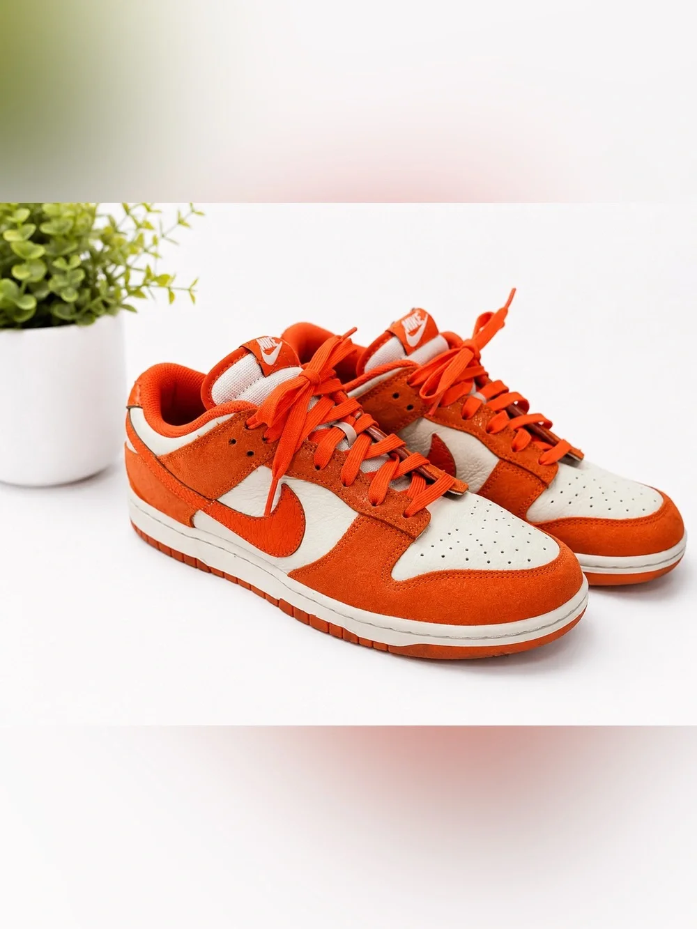 Nike Dunk Low “Cracked Orange” Sneakers Size 10